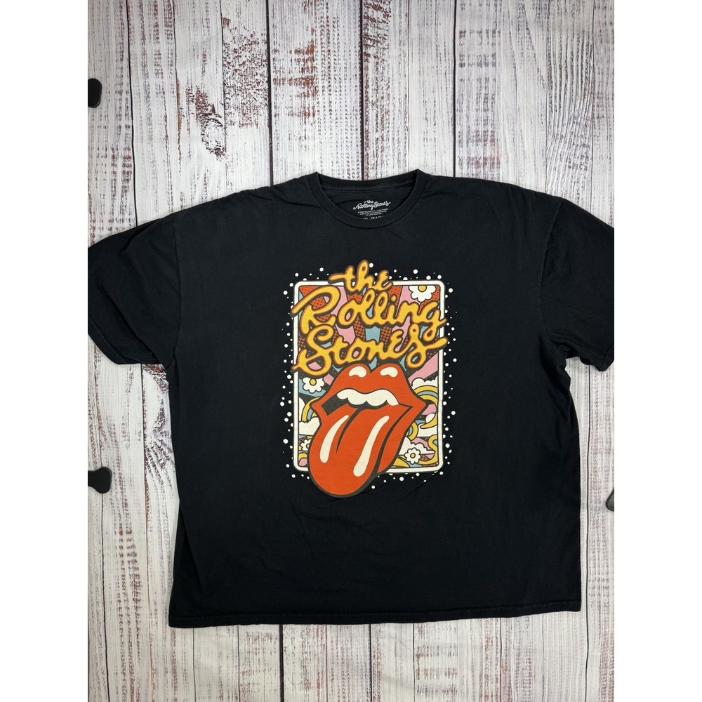 The Rolling Stones Short Sleeve Pop Art Tongue Graphic‎ T-Shirt Men's 3XL